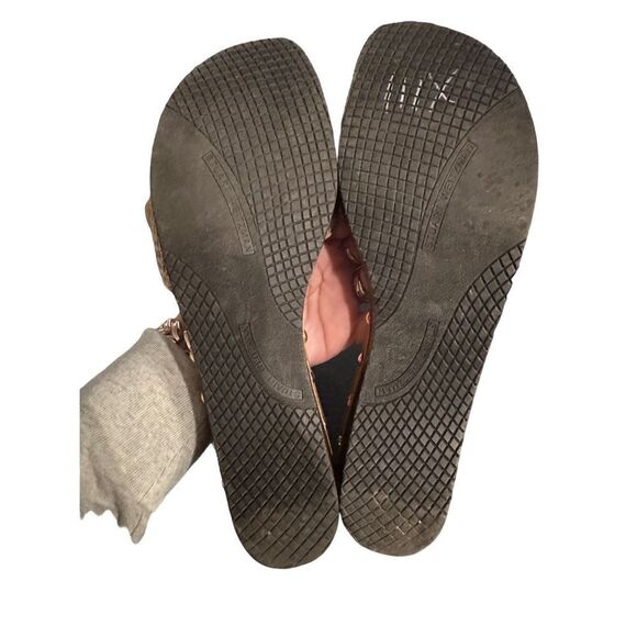 Stuart Weitzman Wooden Plaid Slides - Picture 9 of 11